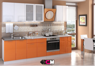 Шкаф нижний ШНУ 850 Кухня Ксения (Оранжевый глянец)