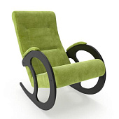 Кресло-качалка Блюз Модель 3 (Венге-эмаль/Ткань Зеленый Verona Apple Green)