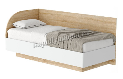 Кровать-софа Соната КРС-900 с подъемным механизмом (Дуб сонома/Белый глянец)